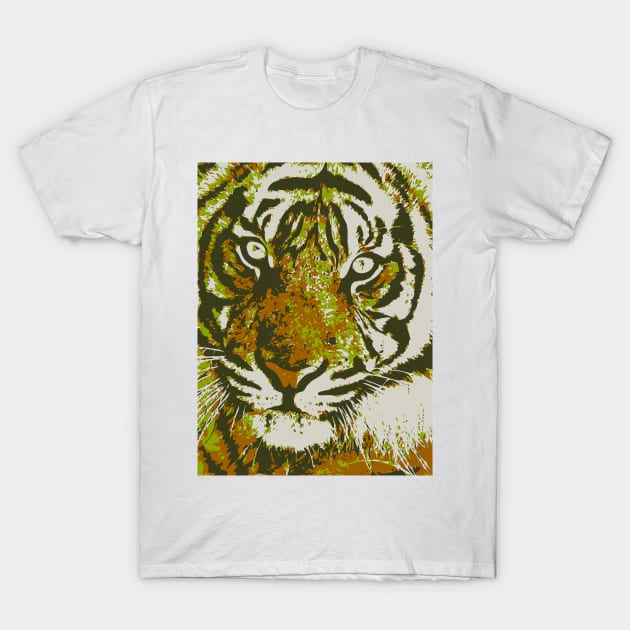 stylized tiger head T-Shirt by Hujer